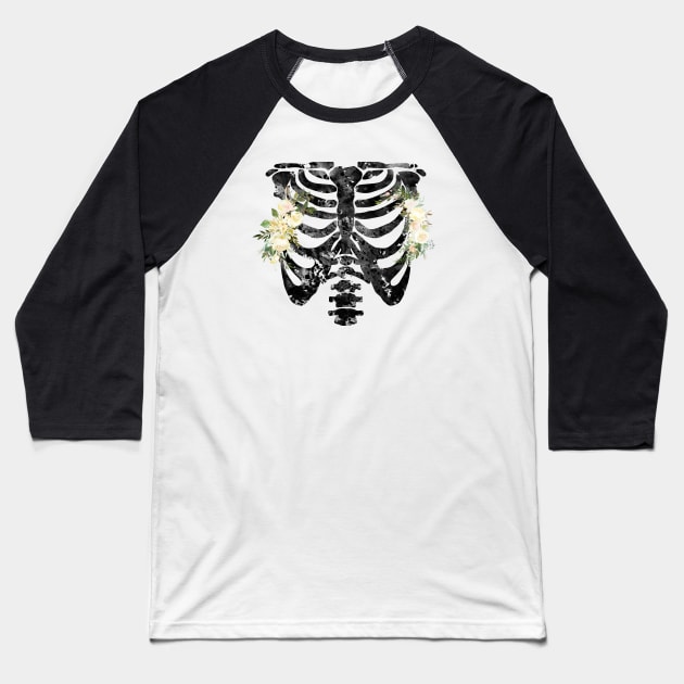 Rib cage Baseball T-Shirt by erzebeth